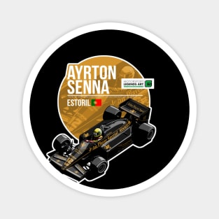 Ayrton Senna 1985 Estoril Magnet